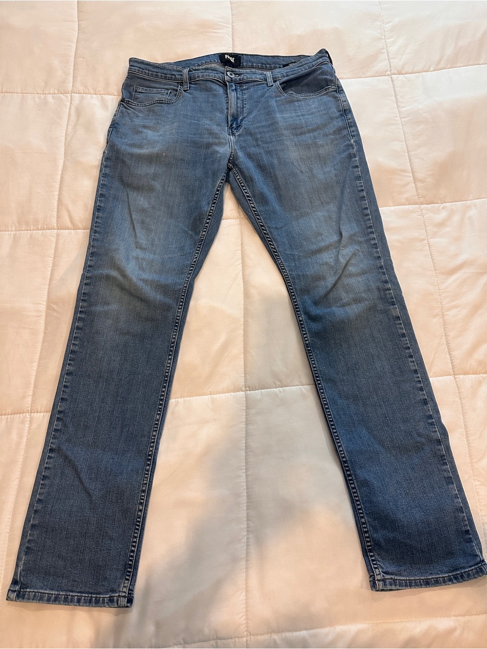 PAIGE Men's Holmes 36 Straight-Leg Jeans in Medium Blue